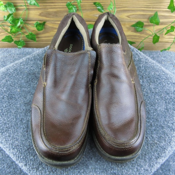 Dockers‎  Men Loafer Shoes Brown Leather Slip On Size 13 Medium main image 6